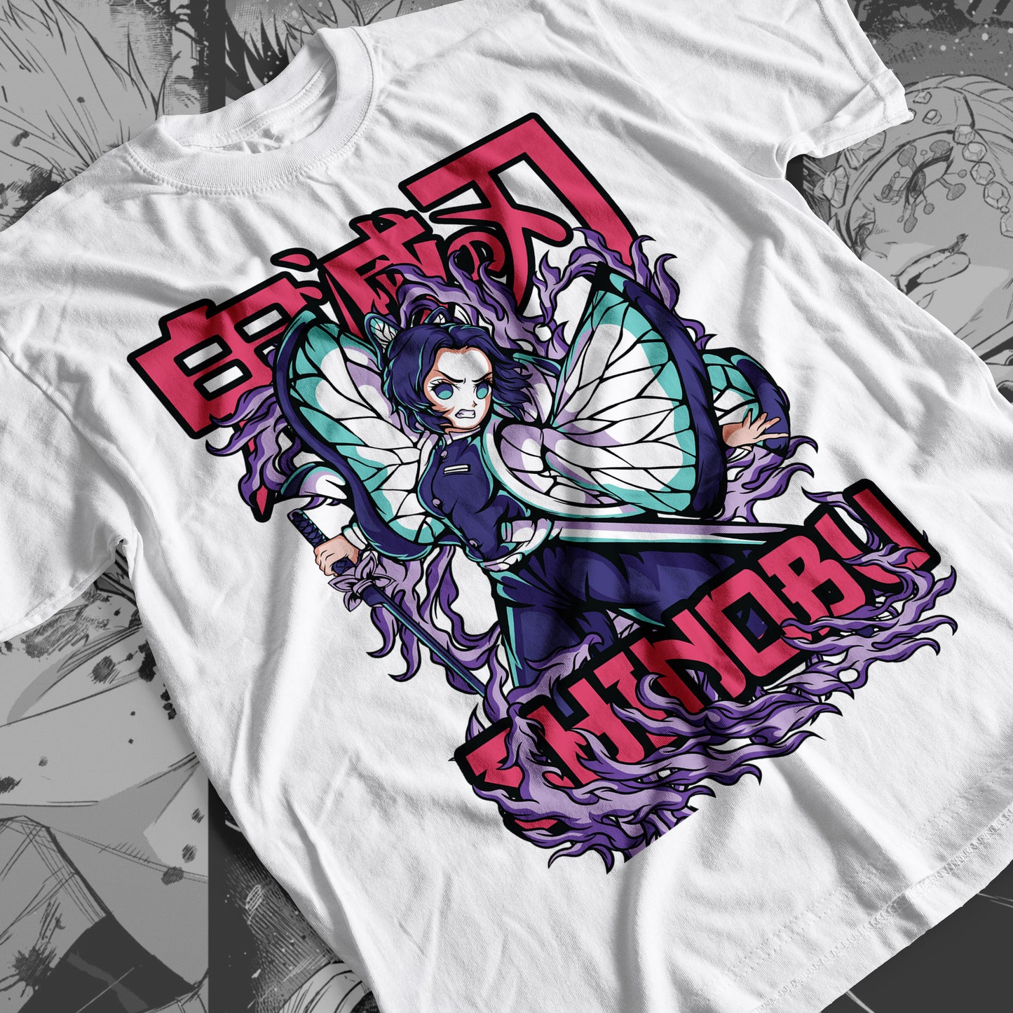 Demon Slayer - Shinobu Kocho 05 Premium Anime Design, High Quality DTF Print, 100% Cotton Shirt