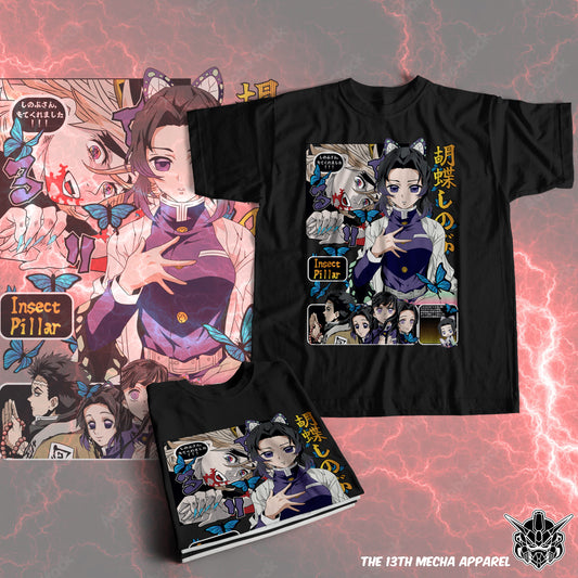 Demon Slayer - Shinobu Kocho 02 Premium Anime Design, High Quality DTF Print, 100% Cotton Shirt
