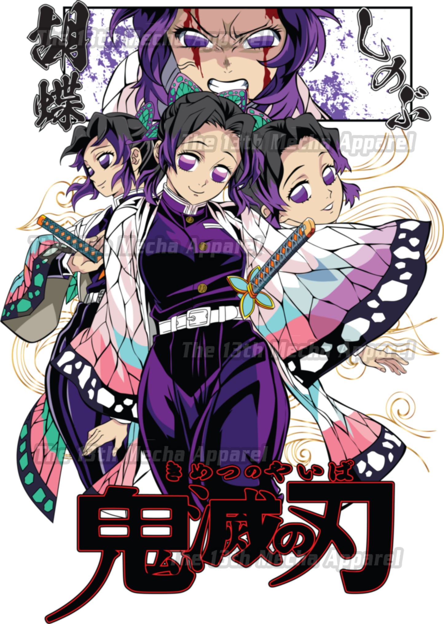 Demon Slayer - Shinobu Kocho 04 Premium Anime Design, High Quality DTF Print, 100% Cotton Shirt