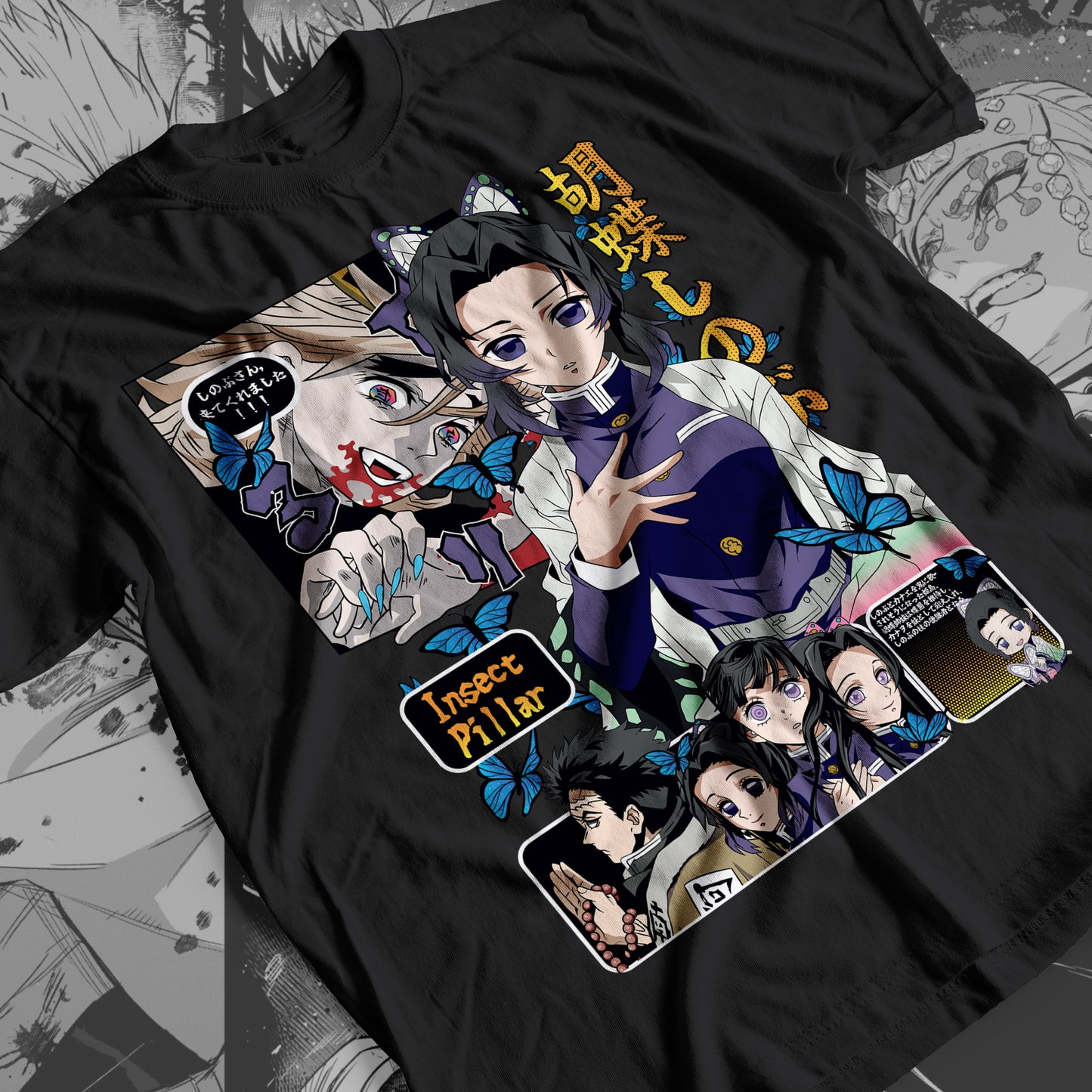 Demon Slayer - Shinobu Kocho 02 Premium Anime Design, High Quality DTF Print, 100% Cotton Shirt