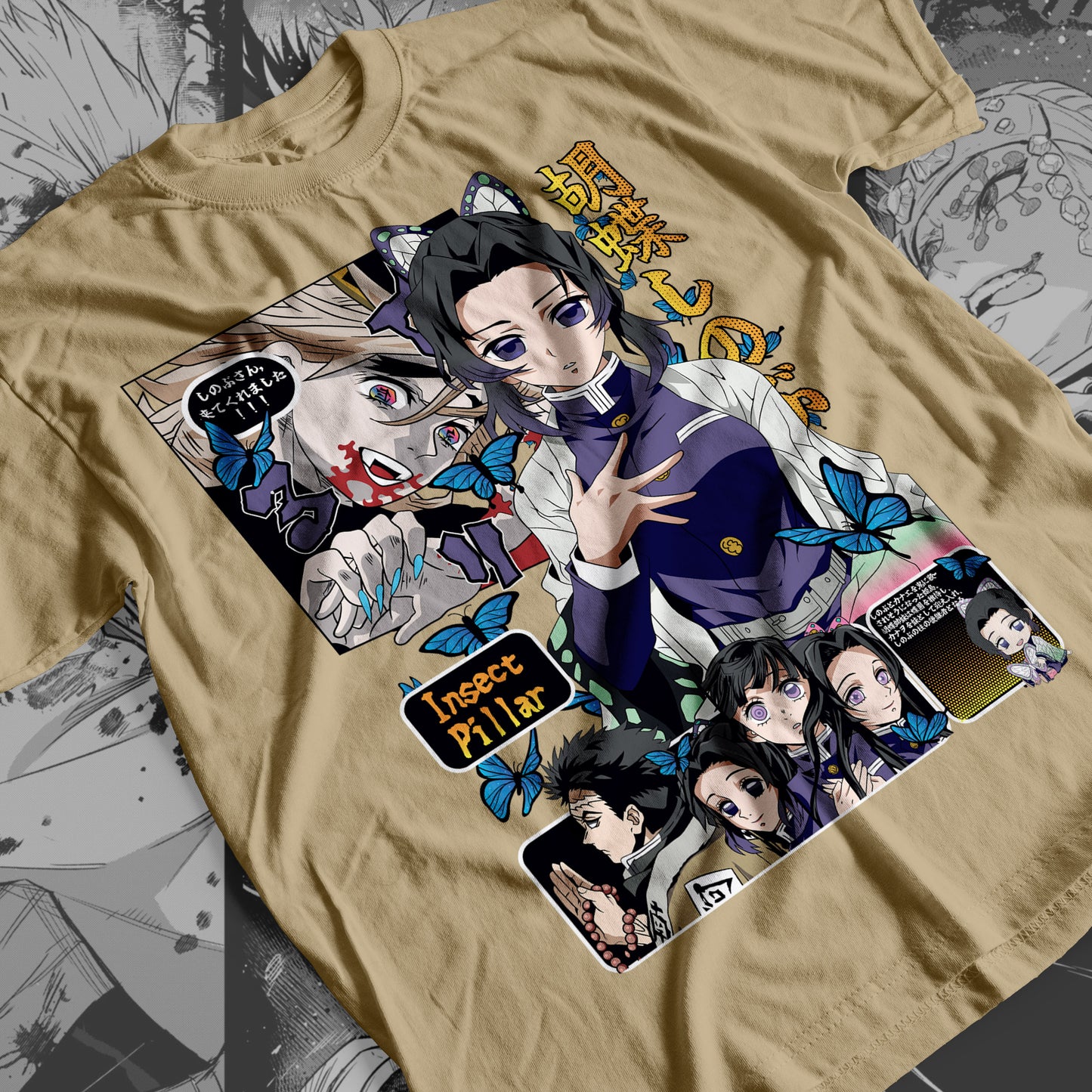 Demon Slayer - Shinobu Kocho 02 Premium Anime Design, High Quality DTF Print, 100% Cotton Shirt
