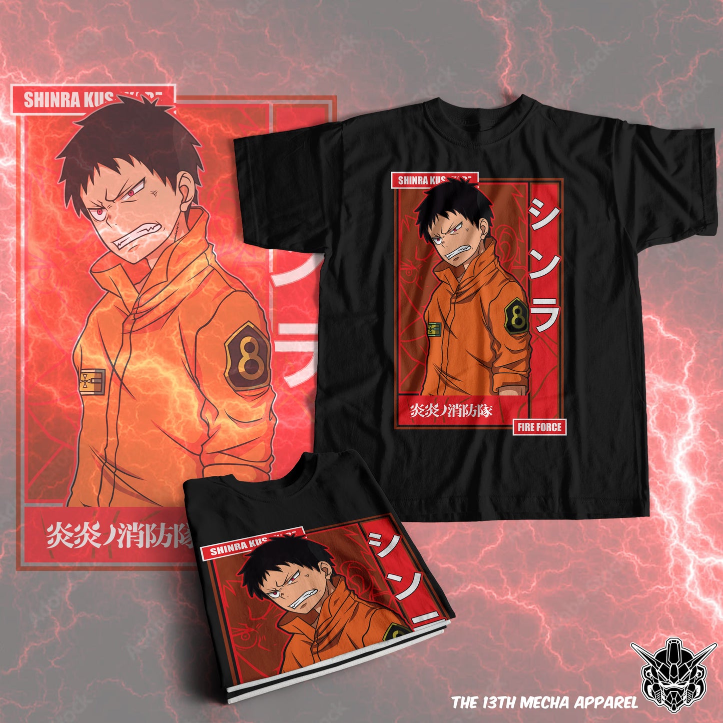 Fire Force- Shinra Kusakabe 04 Premium Anime Design, High Quality DTF Print, 100% Cotton Shirt