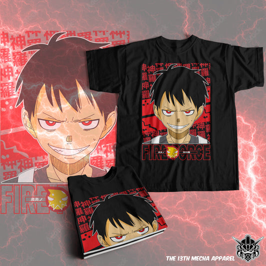 Fire Force- Shinra 04 Premium Anime Design, High Quality DTF Print, 100% Cotton Shirt