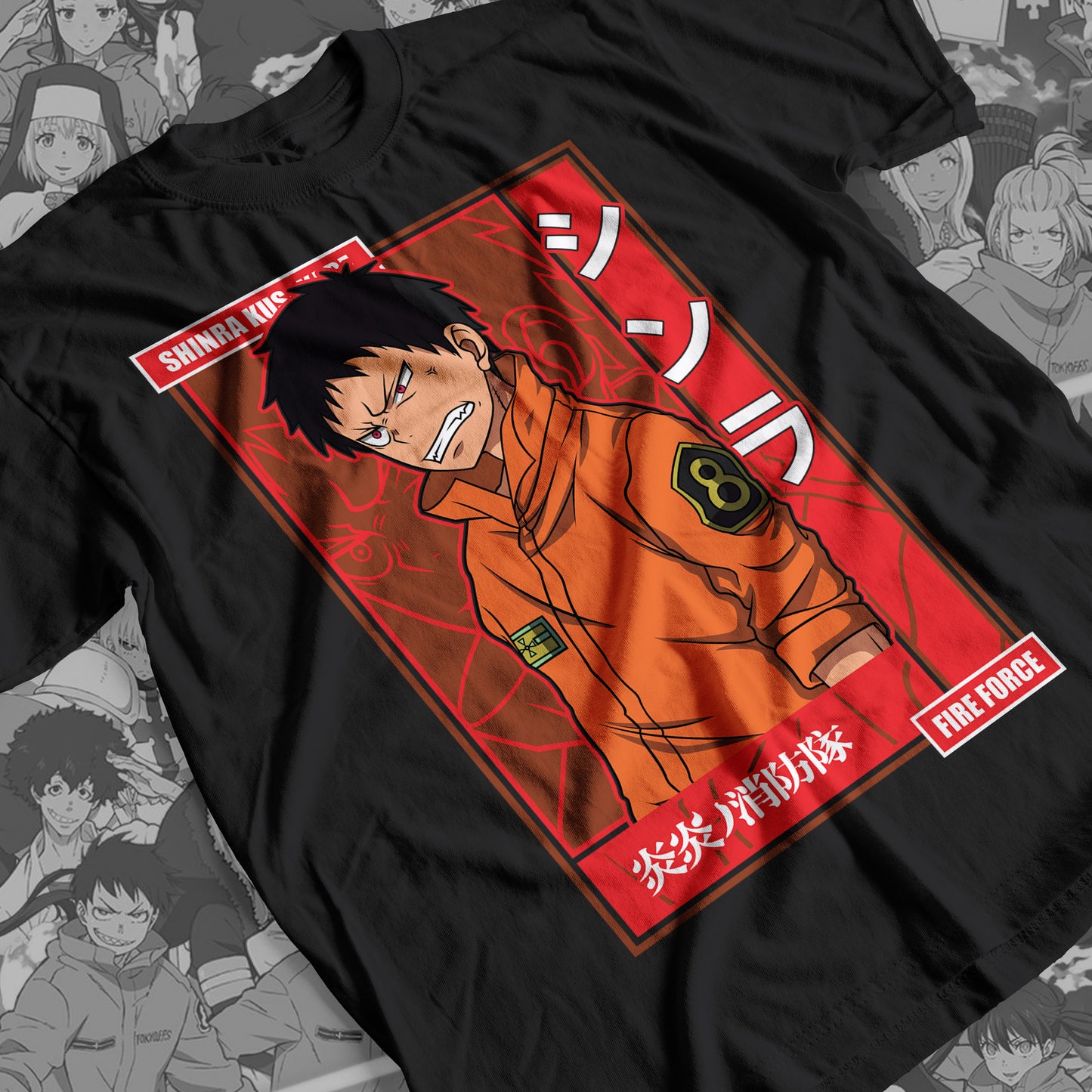Fire Force- Shinra Kusakabe 04 Premium Anime Design, High Quality DTF Print, 100% Cotton Shirt