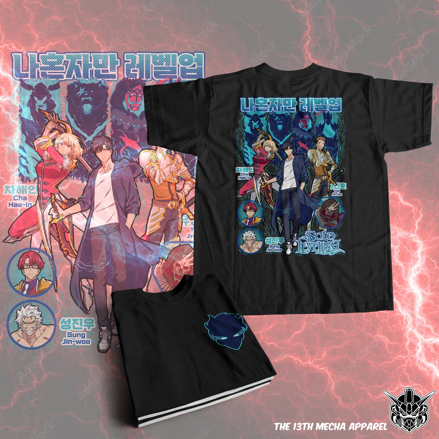 Solo Leveling -  Sung Jin-woo 16 Premium Anime Design, High Quality DTF Print, 100% Cotton Shirt