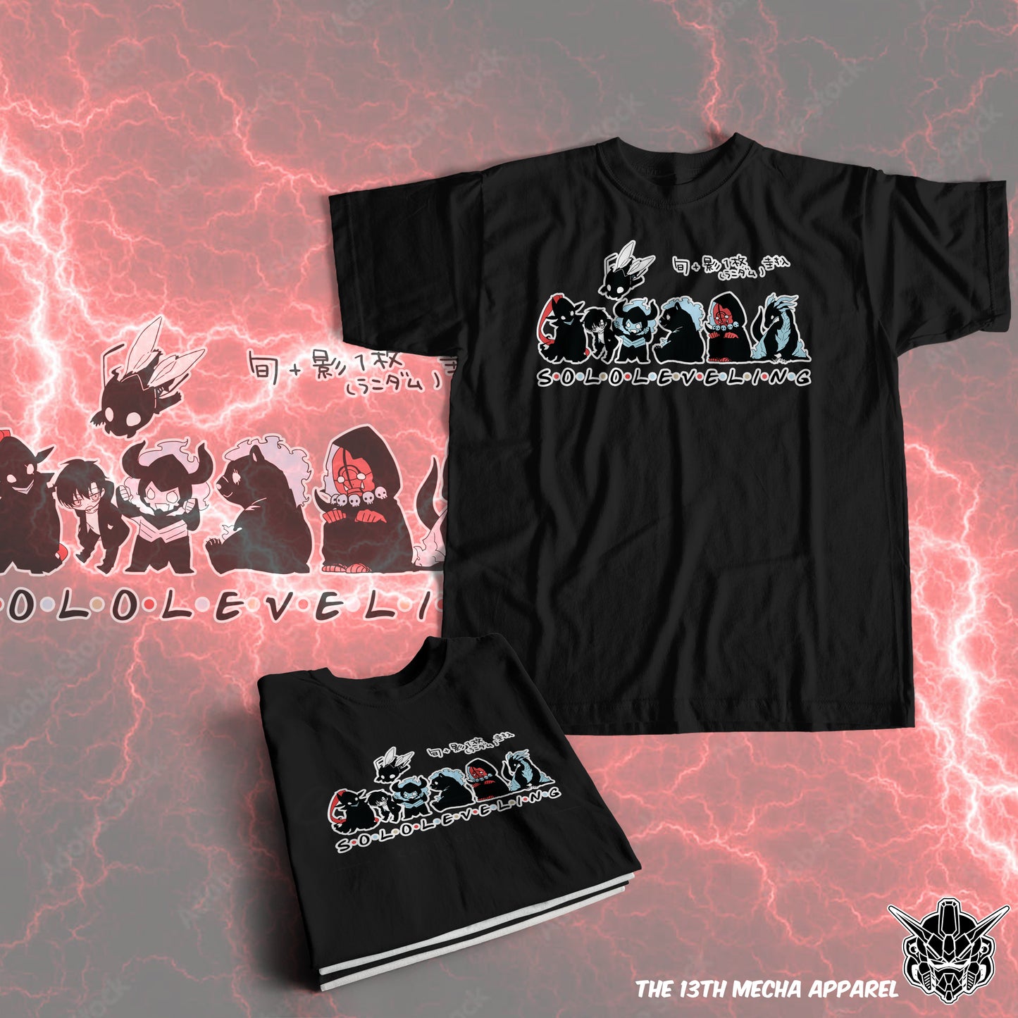 Solo Leveling -  Chibi 01 Premium Anime Design, High Quality DTF Print, 100% Cotton Shirt