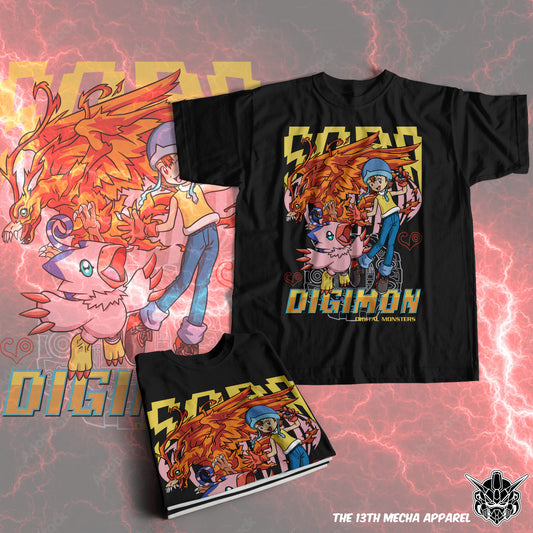 Digimon: Sora and Piyomon 01 Premium Anime Design, High Quality DTF Print, 100% Cotton Shirt