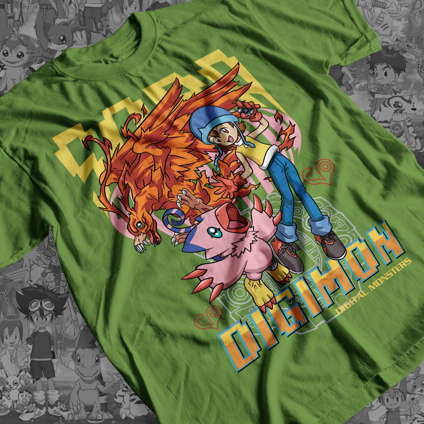 Digimon: Sora and Piyomon 01 Premium Anime Design, High Quality DTF Print, 100% Cotton Shirt