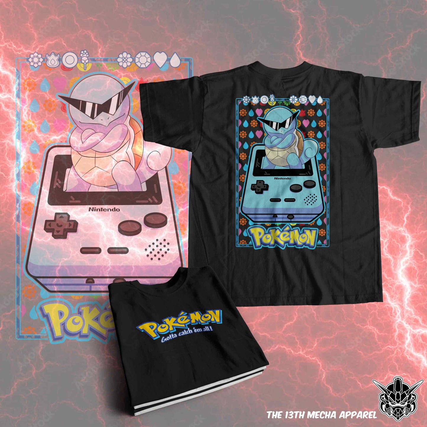 Pokemon - Squirtle 01 Premium Anime Design, High Quality DTF Print, 100% Cotton Shirt