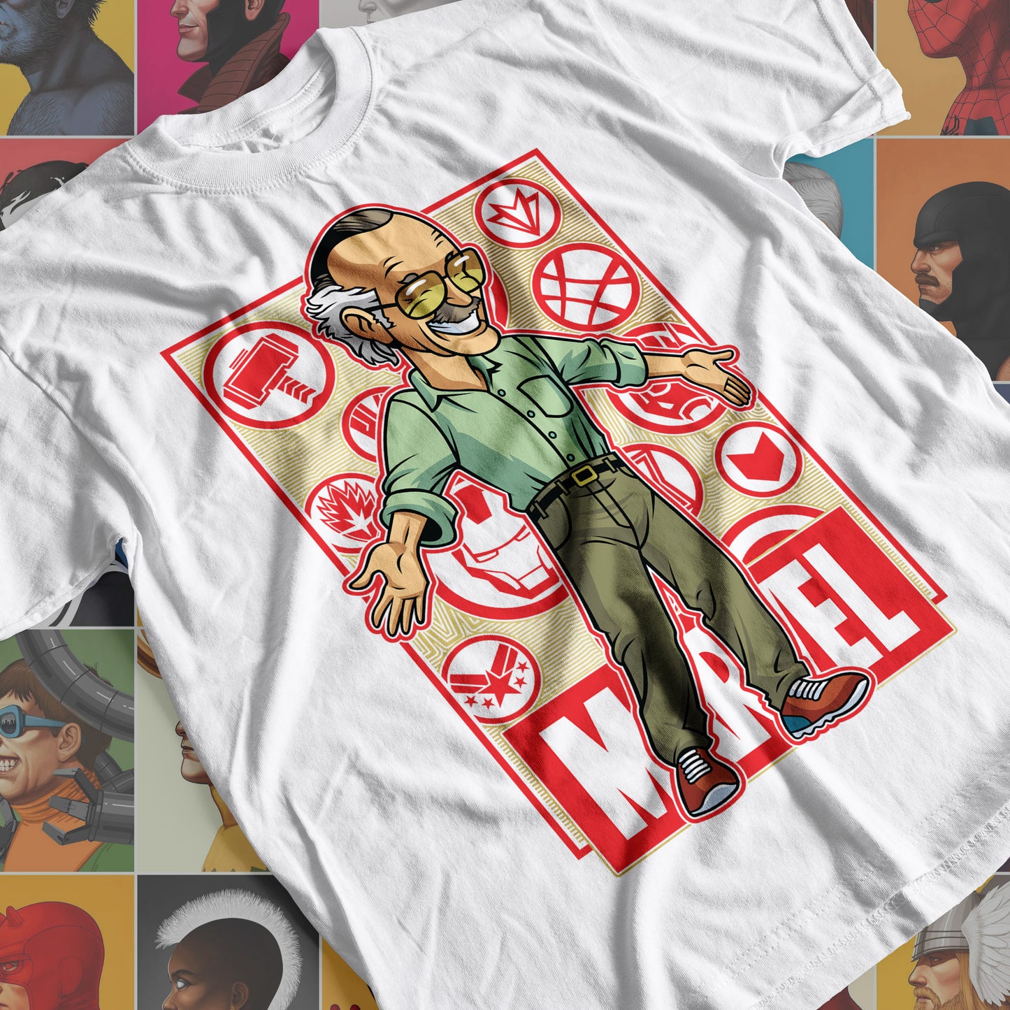 Marvel DC- Stan Lee Premium Anime Design, High Quality DTF Print, 100% Cotton Shirt