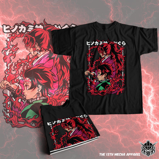 Demon Slayer - Sun Breather 01 Premium Anime Design, High Quality DTF Print, 100% Cotton Shirt