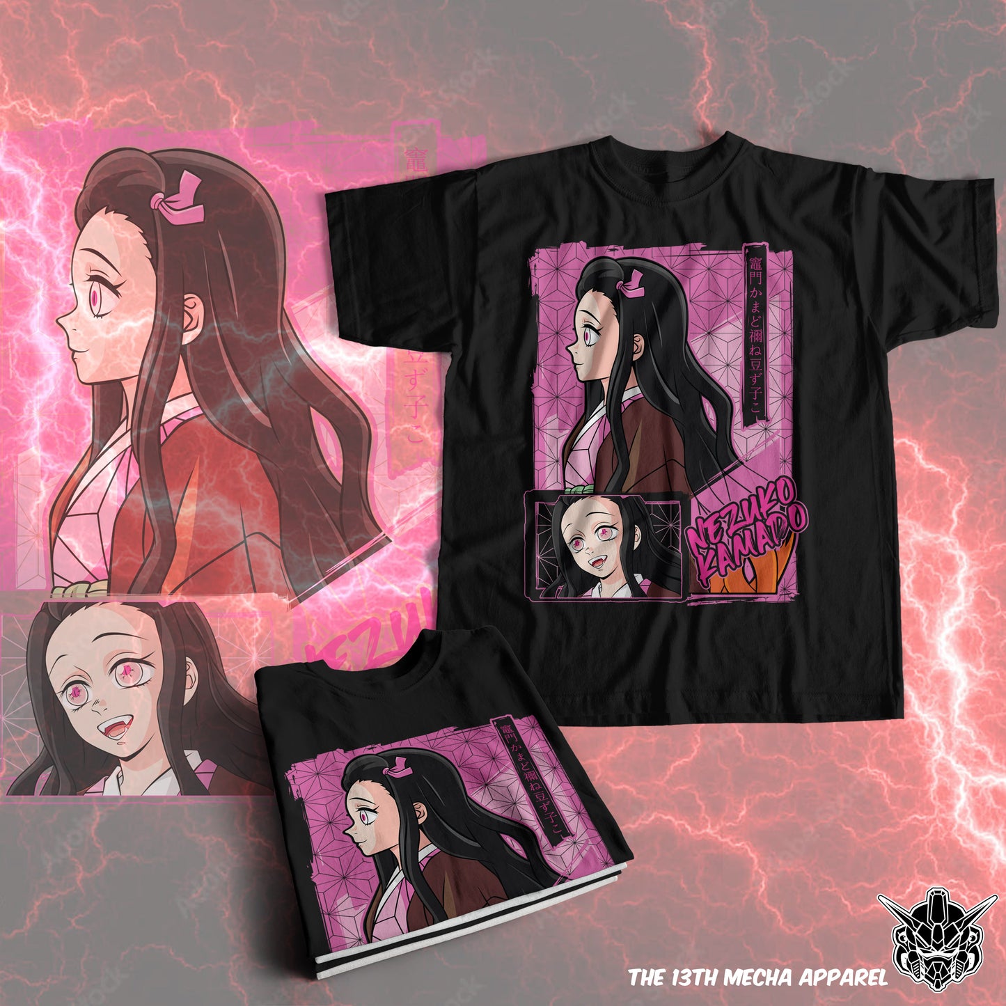 Demon Slayer - Nezuko Kamado 01 Premium Anime Design, High Quality DTF Print, 100% Cotton Shirt
