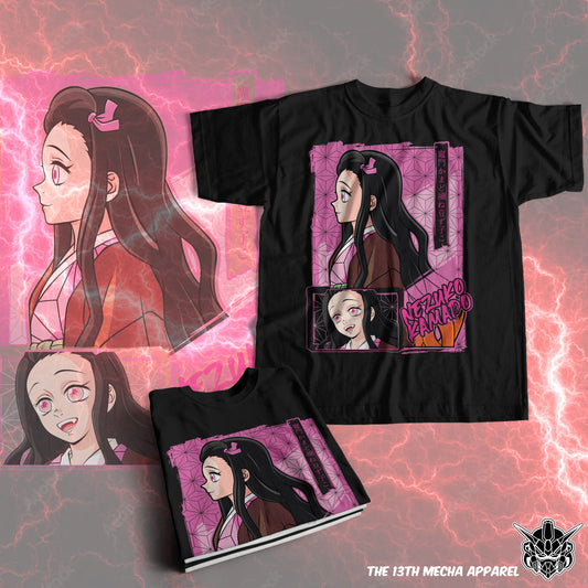Demon Slayer - Nezuko Kamado 01 Premium Anime Design, High Quality DTF Print, 100% Cotton Shirt