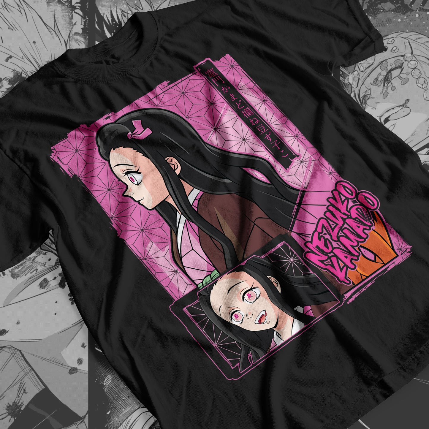 Demon Slayer - Nezuko Kamado 01 Premium Anime Design, High Quality DTF Print, 100% Cotton Shirt