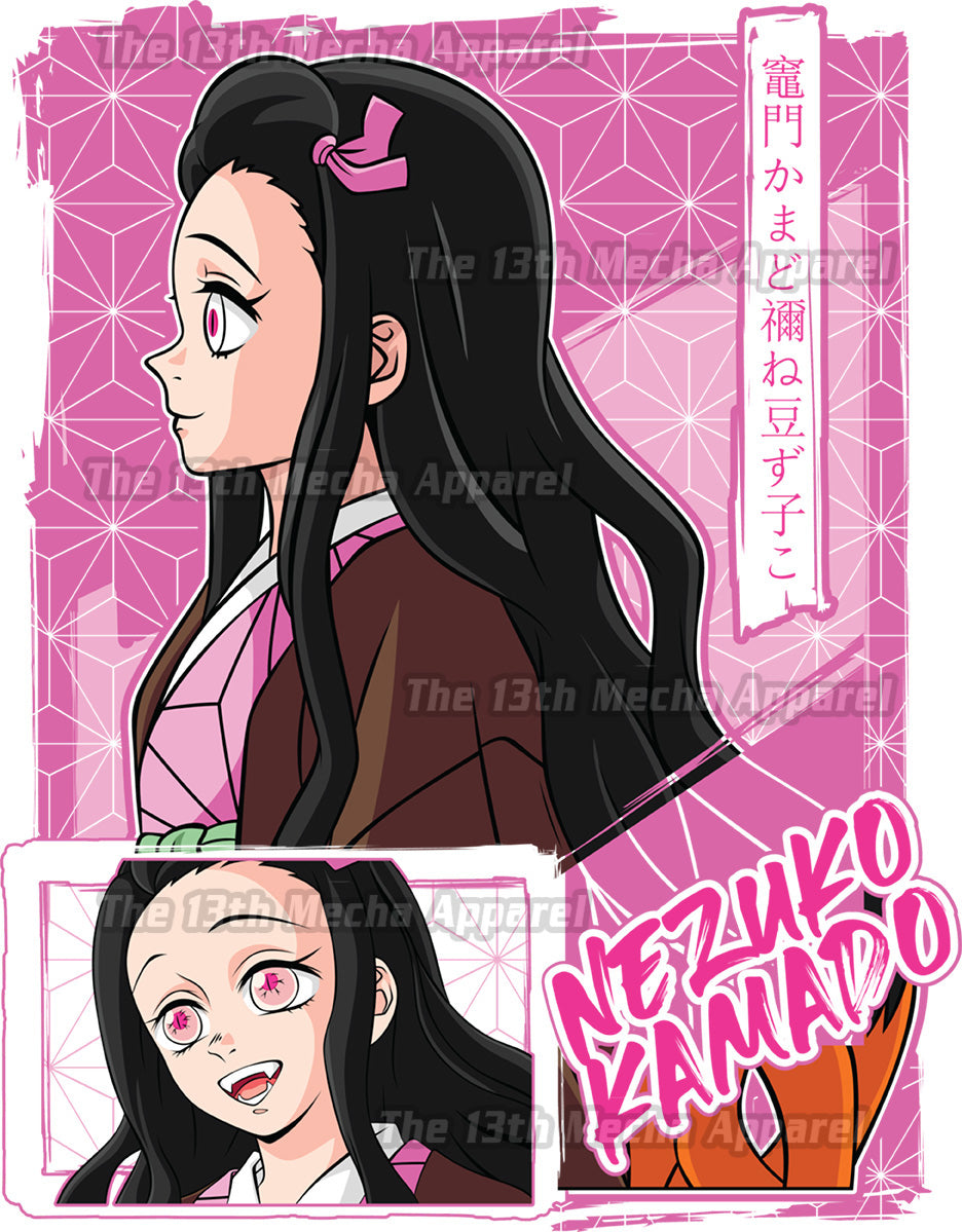 Demon Slayer - Nezuko Kamado 01 Premium Anime Design, High Quality DTF Print, 100% Cotton Shirt