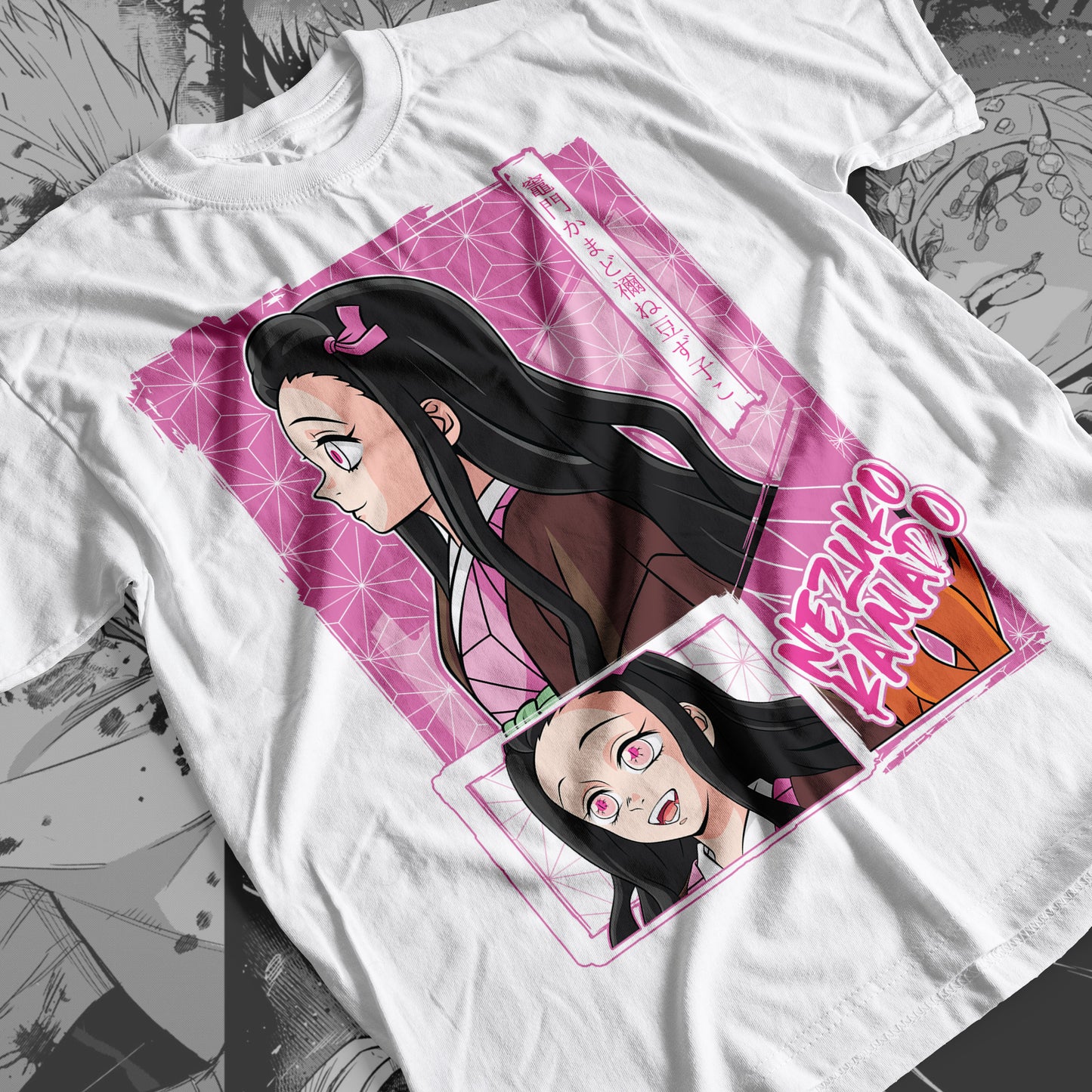 Demon Slayer - Nezuko Kamado 01 Premium Anime Design, High Quality DTF Print, 100% Cotton Shirt