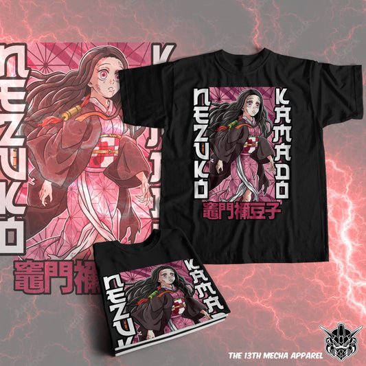 Demon Slayer - Nezuko Kamado 02 Premium Anime Design, High Quality DTF Print, 100% Cotton Shirt