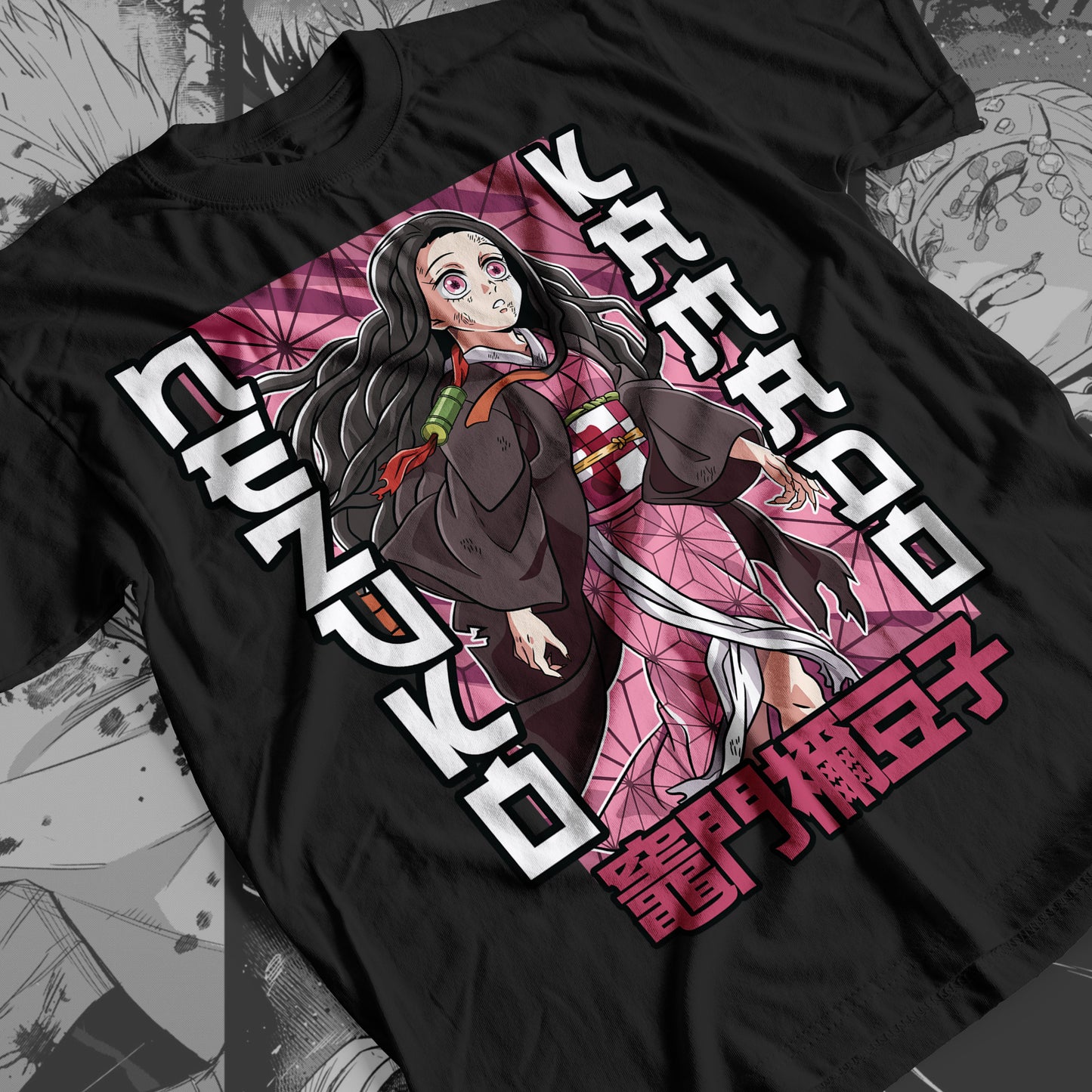 Demon Slayer - Nezuko Kamado 02 Premium Anime Design, High Quality DTF Print, 100% Cotton Shirt