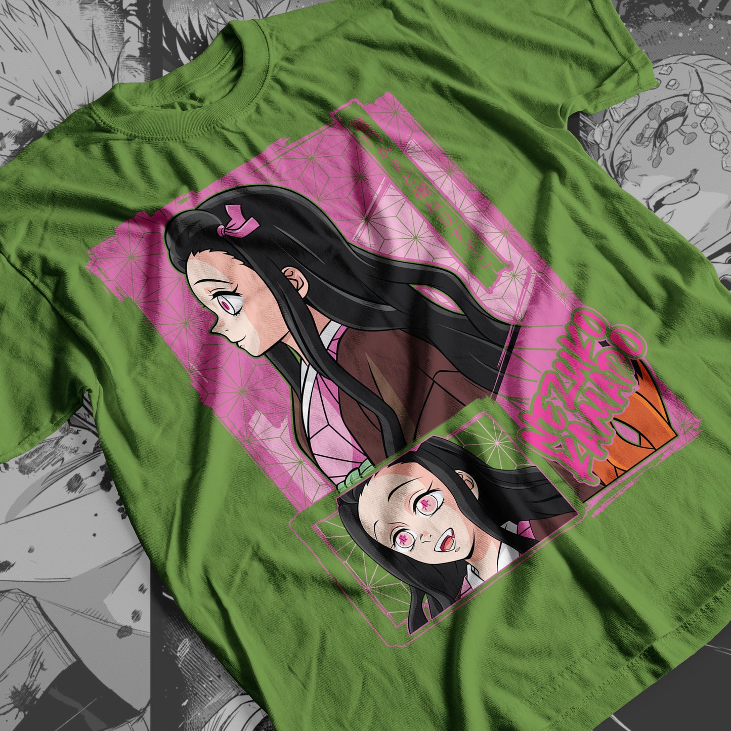 Demon Slayer - Nezuko Kamado 01 Premium Anime Design, High Quality DTF Print, 100% Cotton Shirt