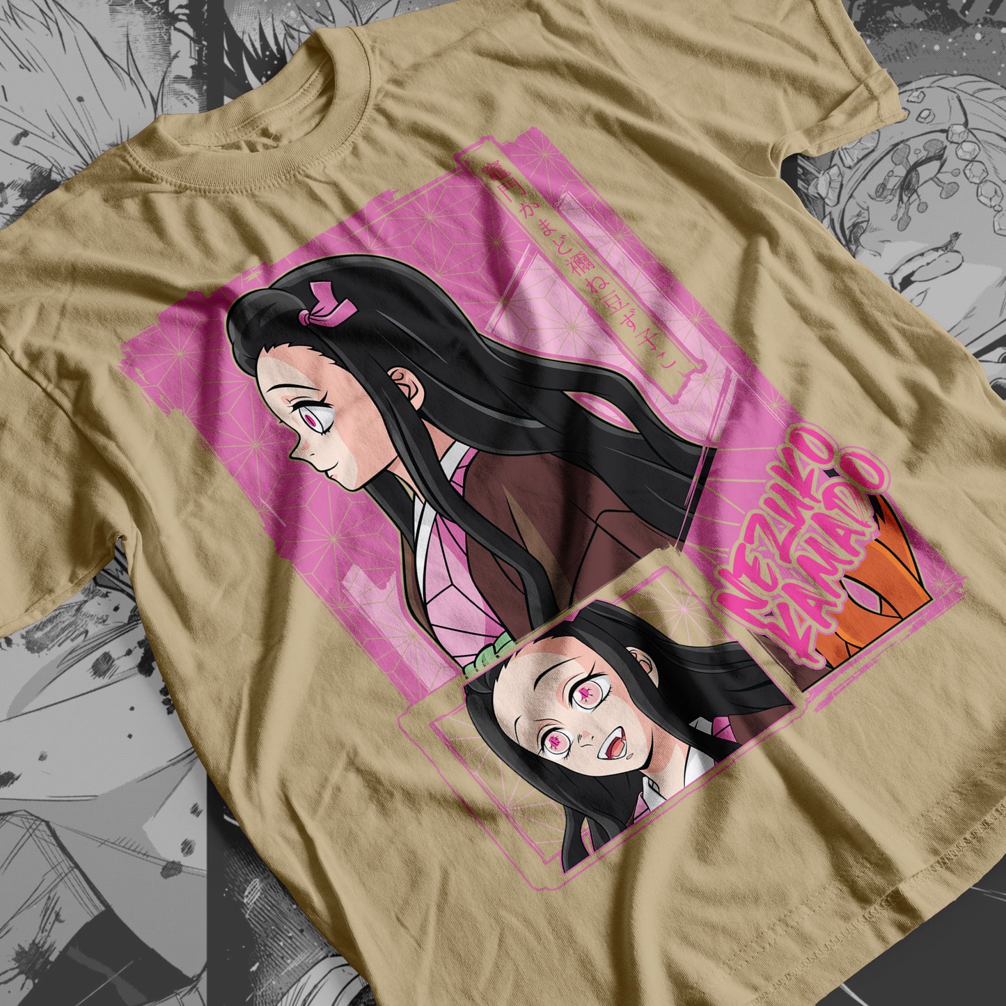 Demon Slayer - Nezuko Kamado 01 Premium Anime Design, High Quality DTF Print, 100% Cotton Shirt