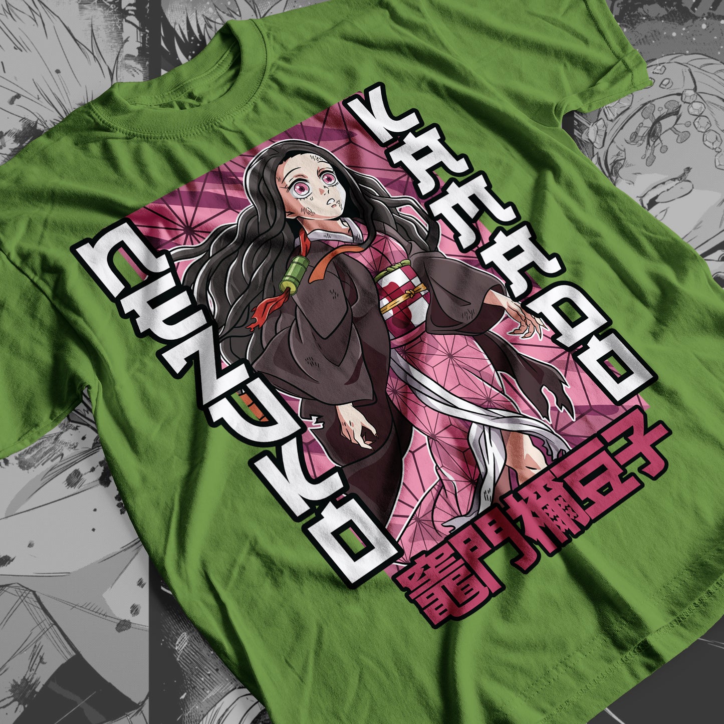 Demon Slayer - Nezuko Kamado 02 Premium Anime Design, High Quality DTF Print, 100% Cotton Shirt