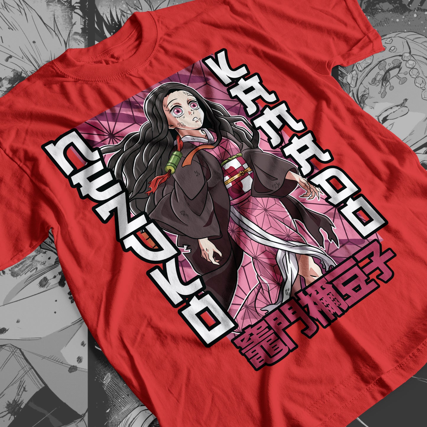 Demon Slayer - Nezuko Kamado 02 Premium Anime Design, High Quality DTF Print, 100% Cotton Shirt