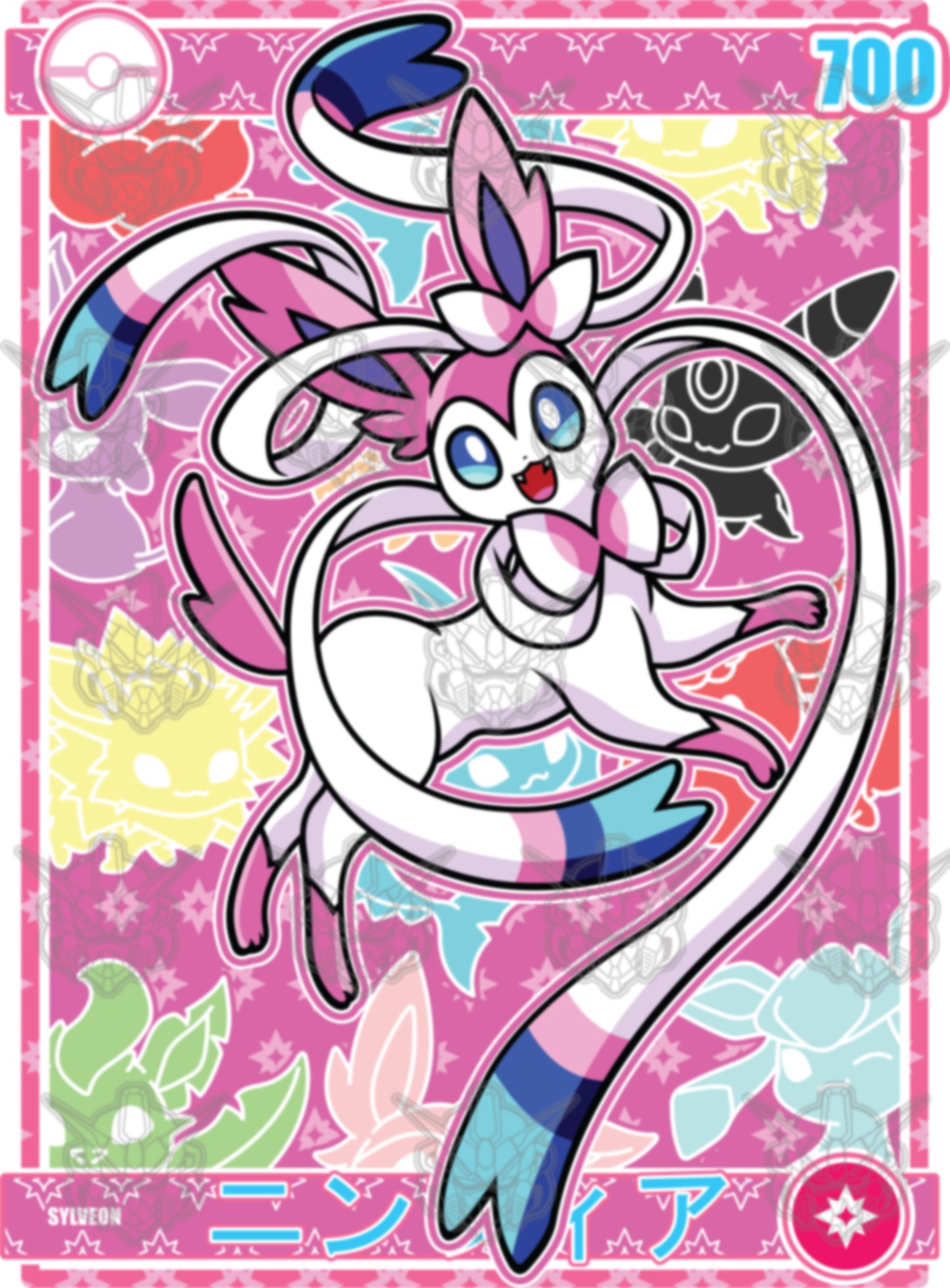 Pokemon - Sylveon 01 Premium Anime Design, High Quality DTF Print, 100% Cotton Shirt
