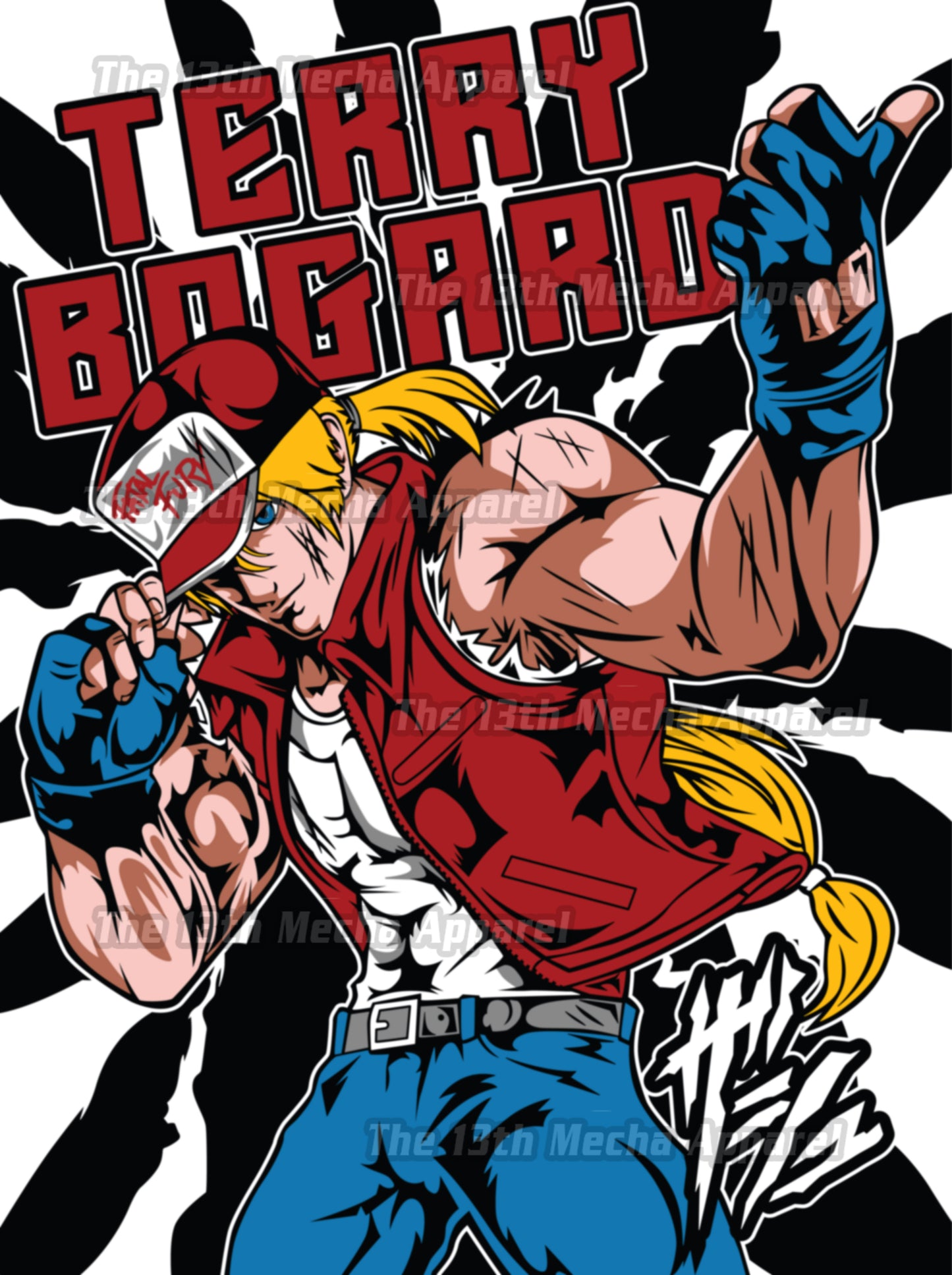 King of Fighters - Terry Bogard 01 Premium Anime Design, High Quality DTF Print, 100% Cotton Shirt