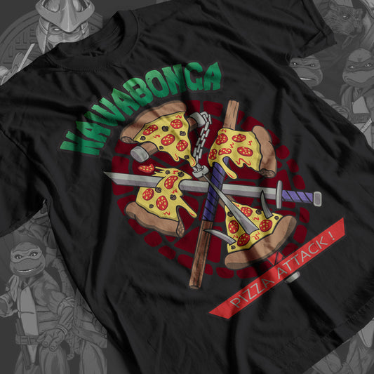 Teenage Mutant Ninja Turtles - Kawabonga Premium Anime Design, High Quality DTF Print, 100% Cotton Shirt