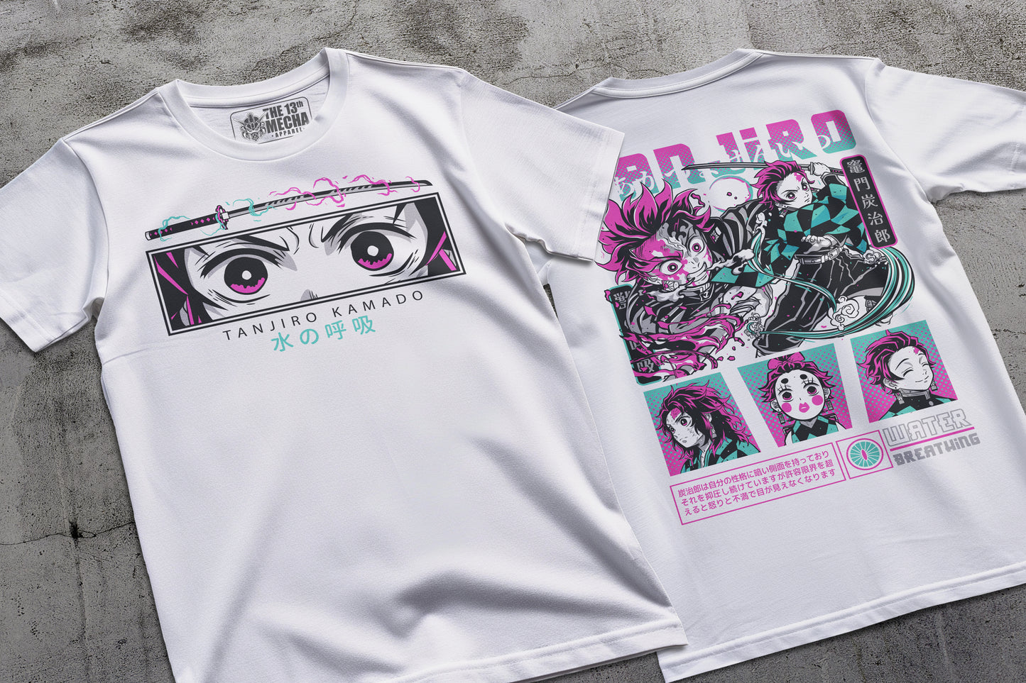 Demon Slayer - Tanjiro Kamado 01 Premium Anime Design, High Quality DTF Print, 100% Cotton Shirt