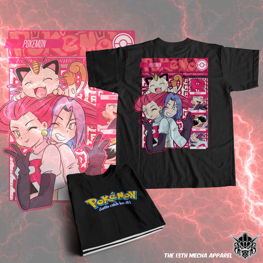 Pokemon - Team Rocket 01 Premium Anime Design, High Quality DTF Print, 100% Cotton Shirt