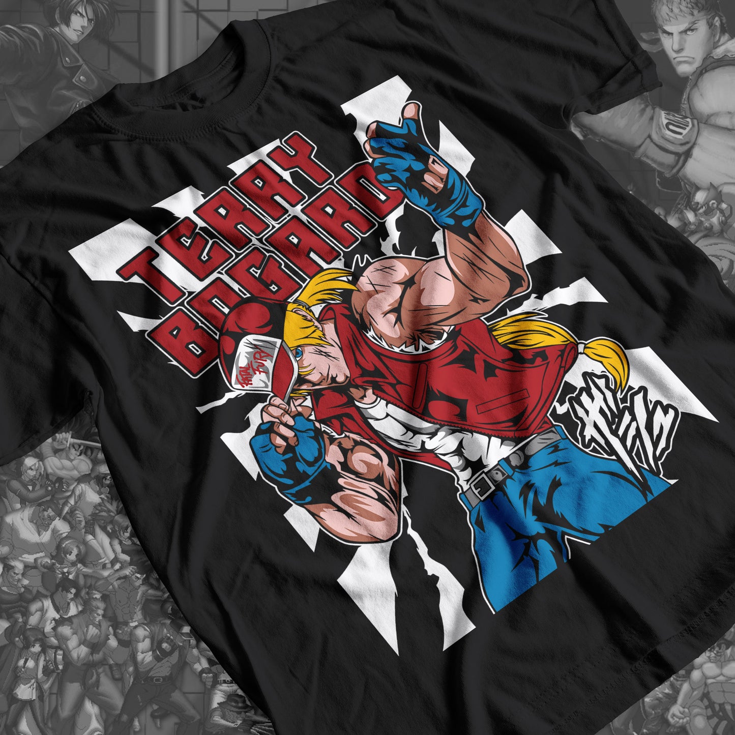 King of Fighters - Terry Bogard 01 Premium Anime Design, High Quality DTF Print, 100% Cotton Shirt