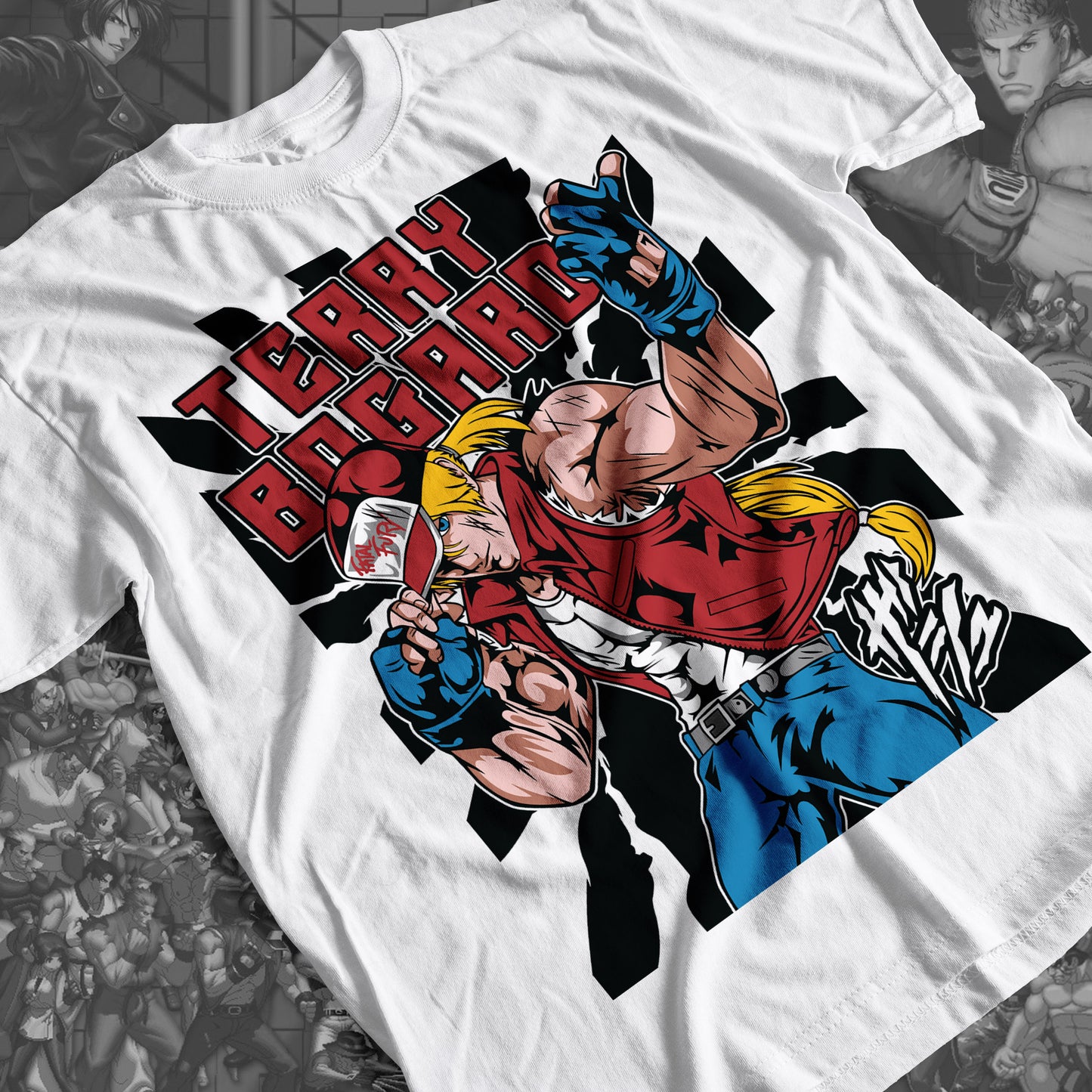 King of Fighters - Terry Bogard 01 Premium Anime Design, High Quality DTF Print, 100% Cotton Shirt