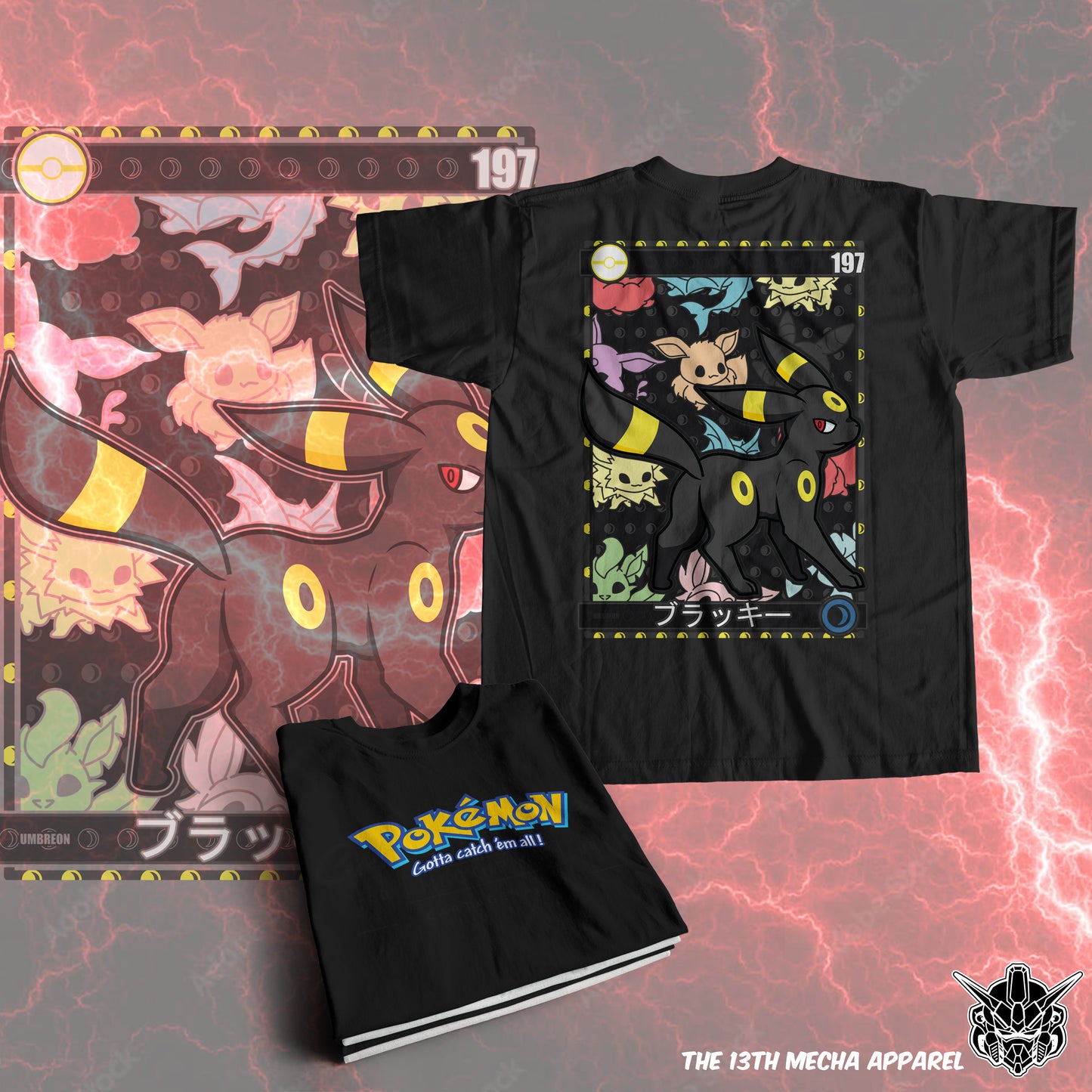 Pokemon - Umbreon 01 Premium Anime Design, High Quality DTF Print, 100% Cotton Shirt