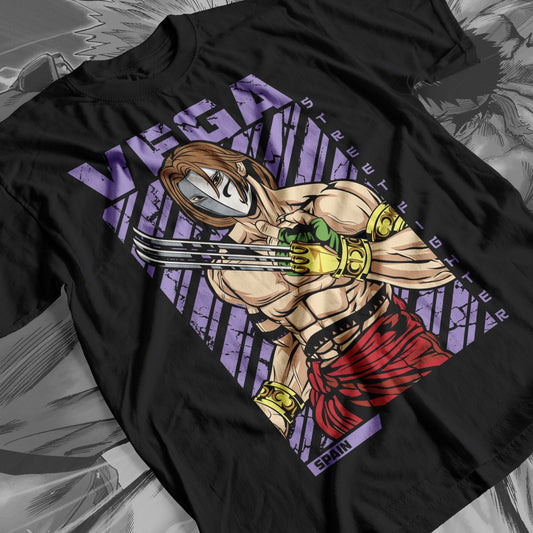 Street Fighter - Vega Premium Anime Design, High Quality DTF Print, 100% Cotton Shirt