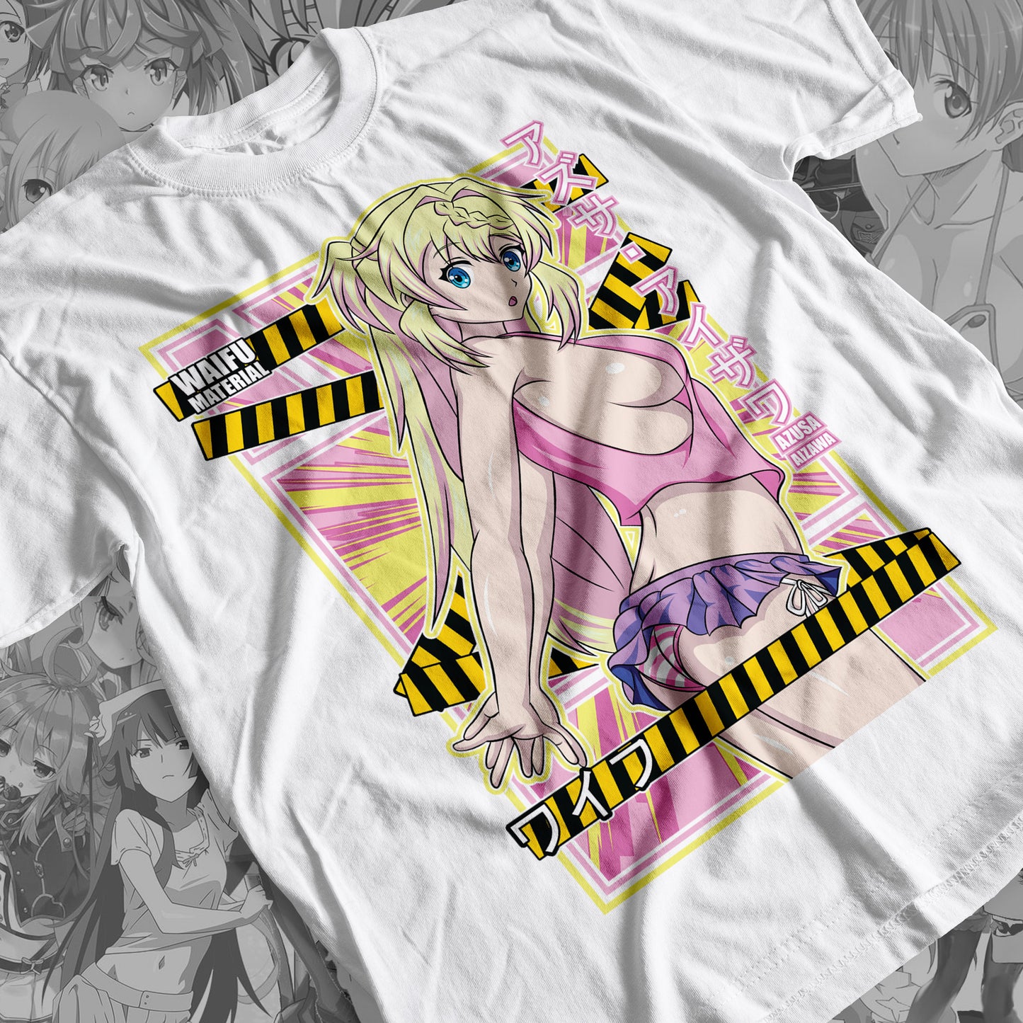 Waifu - Azusa Aizawa Premium Anime Design, High Quality DTF Print, 100% Cotton Shirt