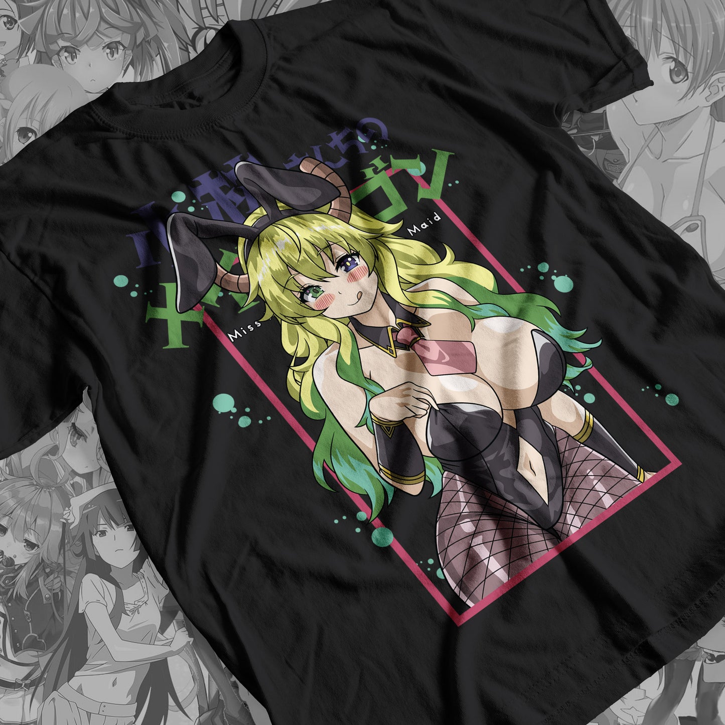 Waifu - Dragon Maid Premium Anime Design, High Quality DTF Print, 100% Cotton Shirt