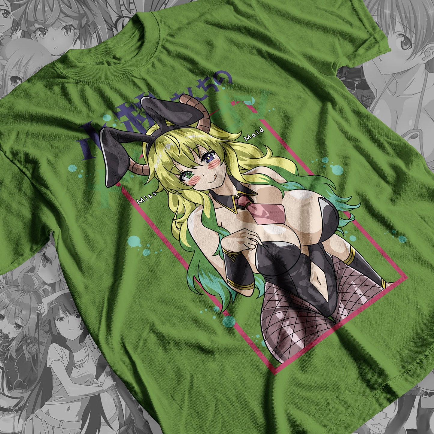 Waifu - Dragon Maid Premium Anime Design, High Quality DTF Print, 100% Cotton Shirt