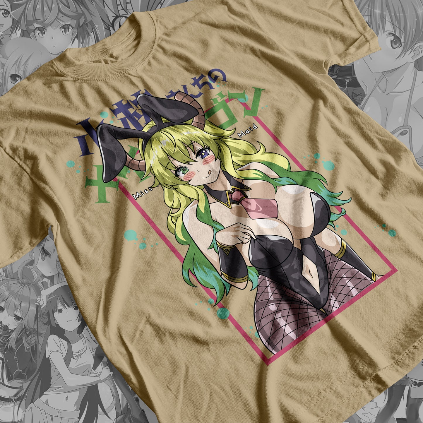 Waifu - Dragon Maid Premium Anime Design, High Quality DTF Print, 100% Cotton Shirt