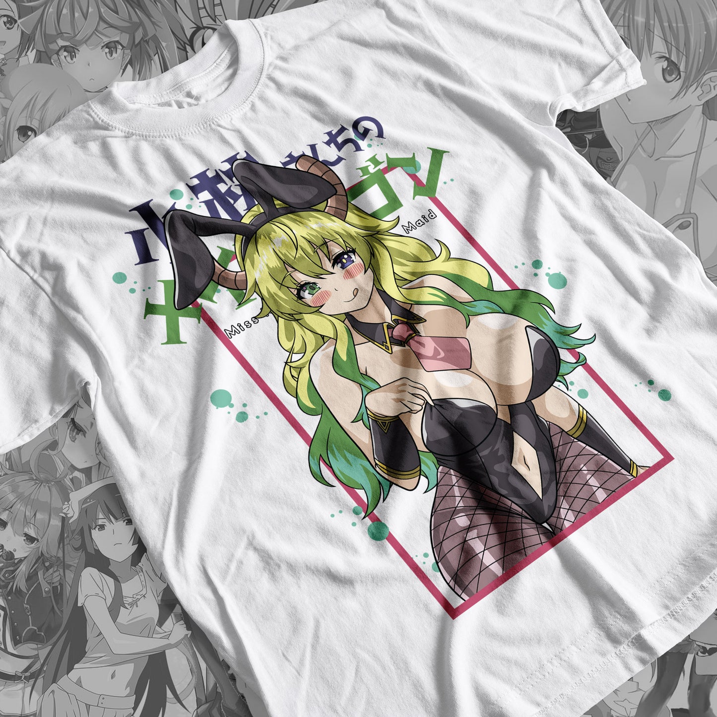 Waifu - Dragon Maid Premium Anime Design, High Quality DTF Print, 100% Cotton Shirt
