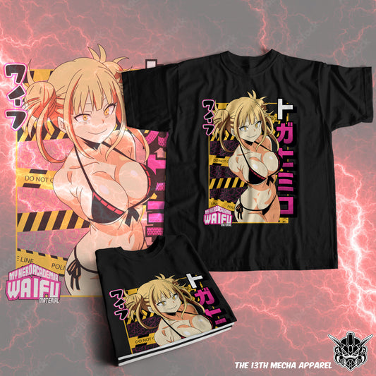 Waifu - Himiko Toga Premium Anime Design, High Quality DTF Print, 100% Cotton Shirt