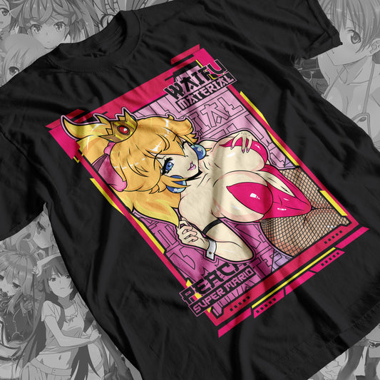 Waifu - Peach Premium Anime Design, High Quality DTF Print, 100% Cotton Shirt