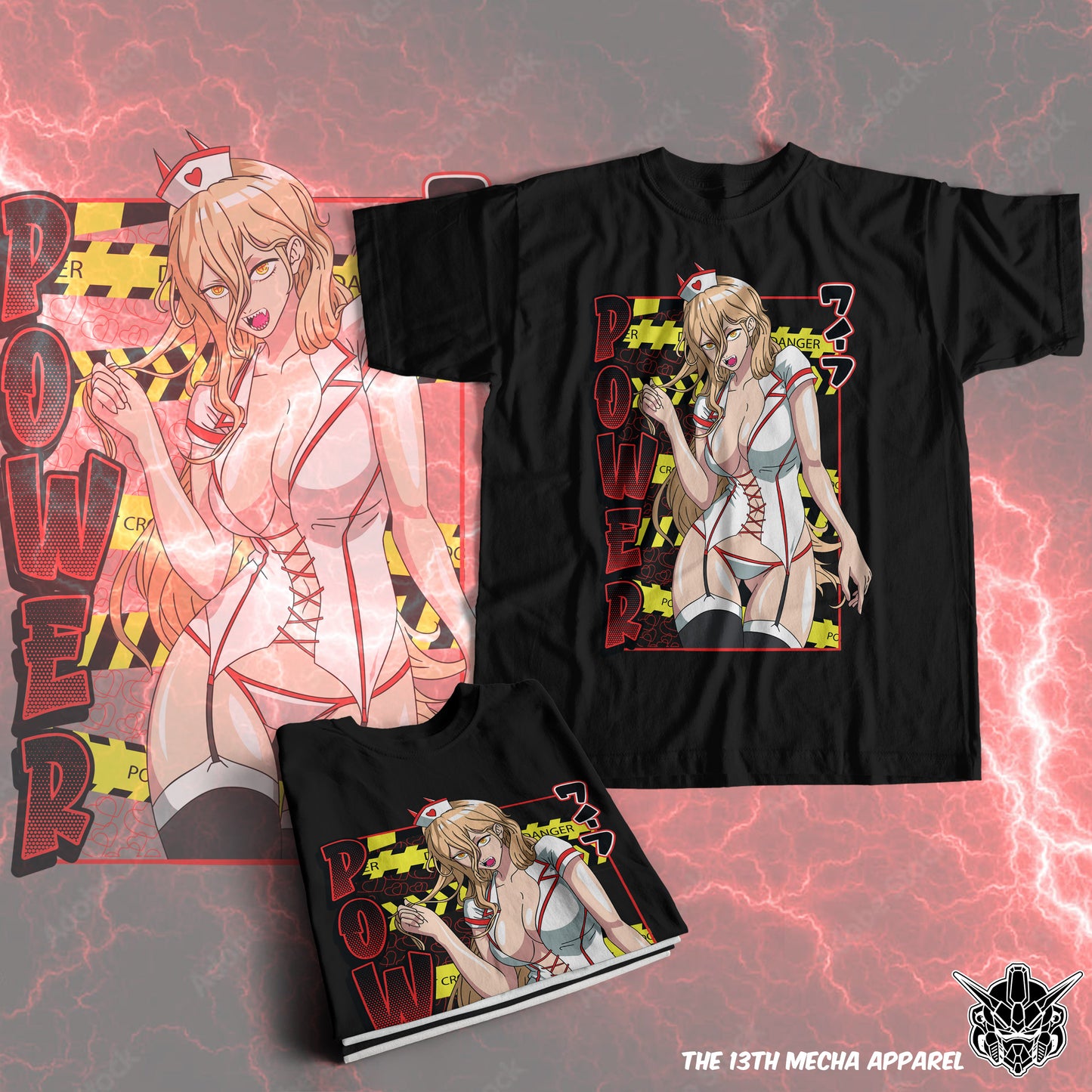 Waifu - Power Premium Anime Design, High Quality DTF Print, 100% Cotton Shirt