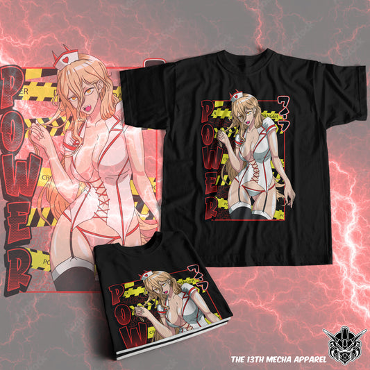 Waifu - Power Premium Anime Design, High Quality DTF Print, 100% Cotton Shirt