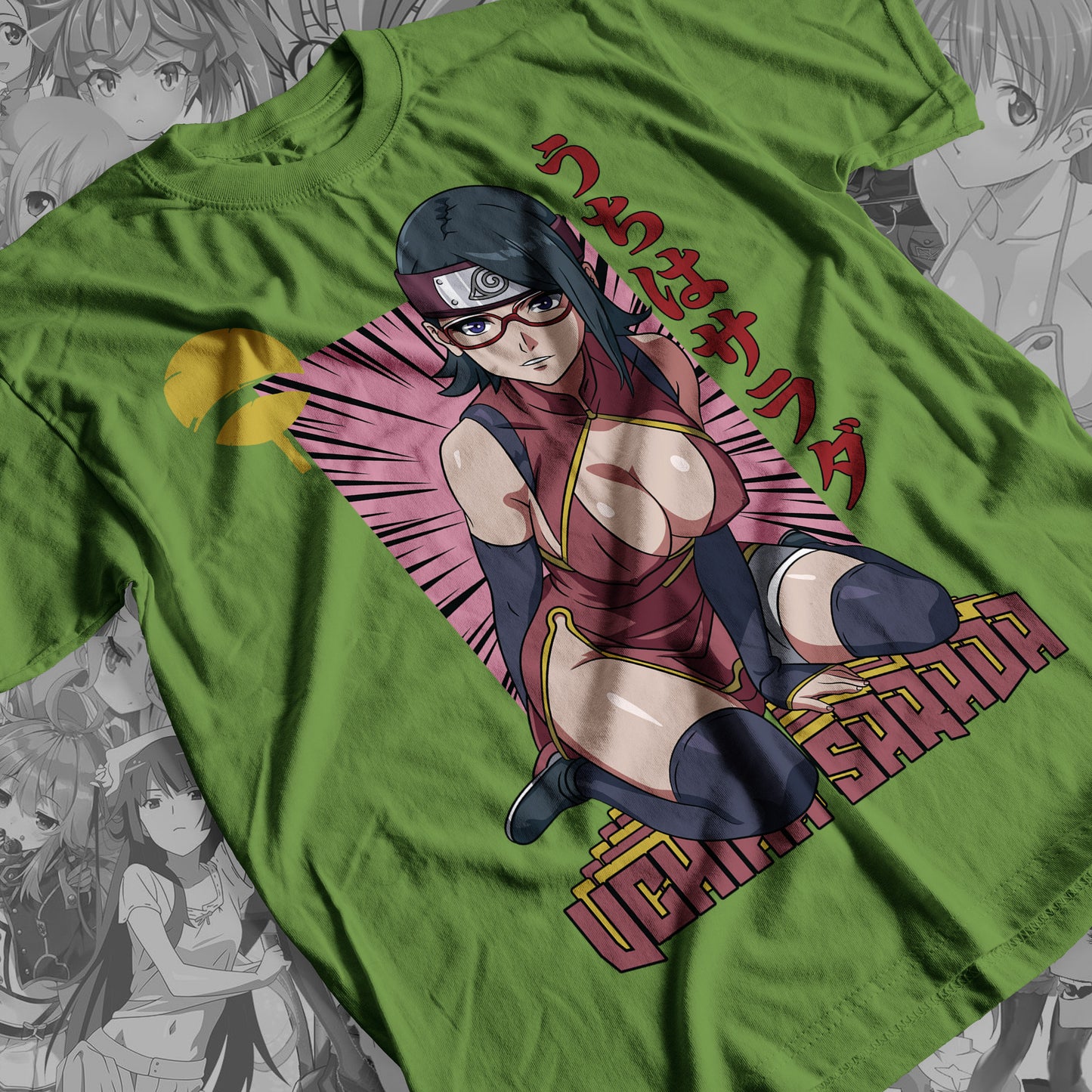 Waifu - Sarada Uchiha Premium Anime Design, High Quality DTF Print, 100% Cotton Shirt
