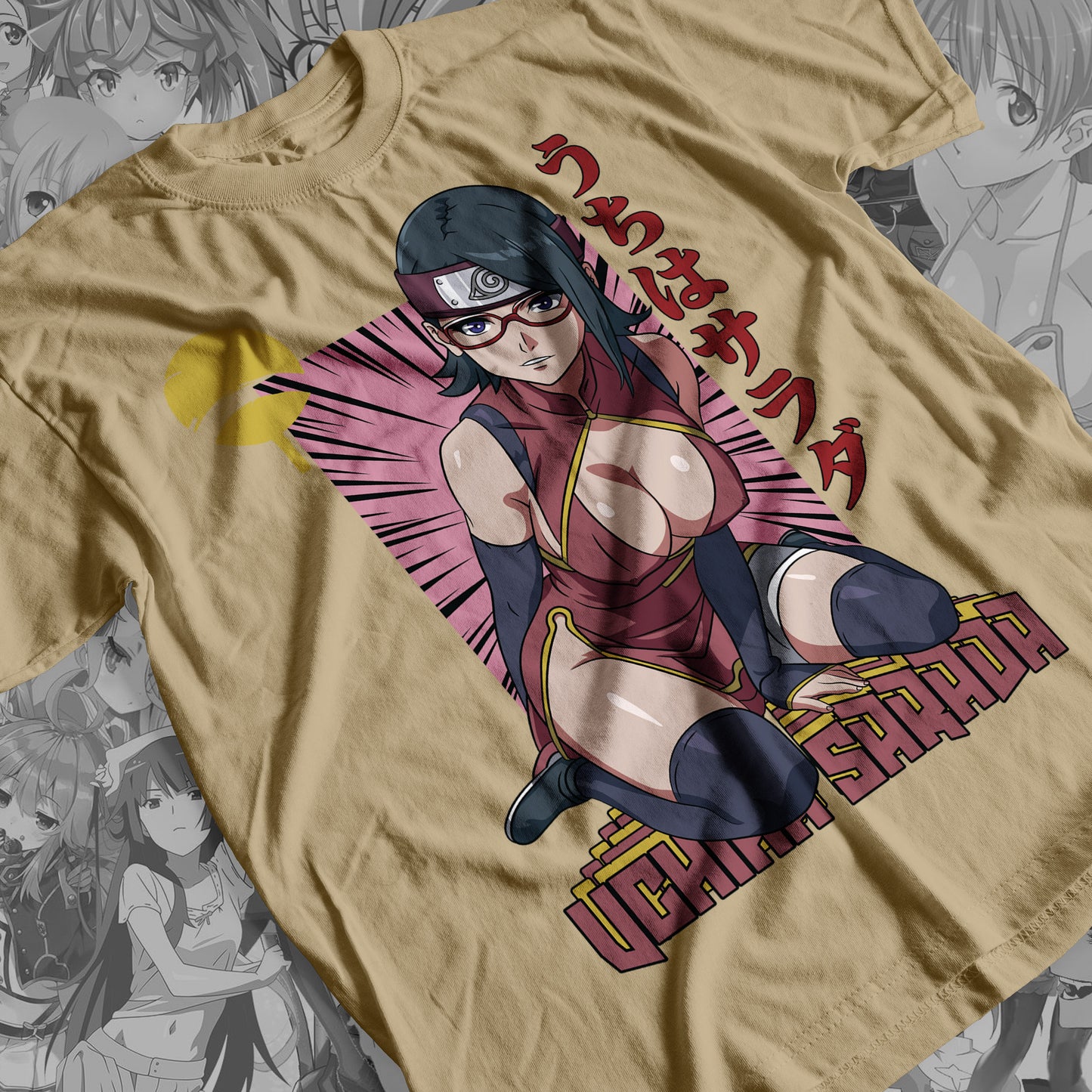 Waifu - Sarada Uchiha Premium Anime Design, High Quality DTF Print, 100% Cotton Shirt