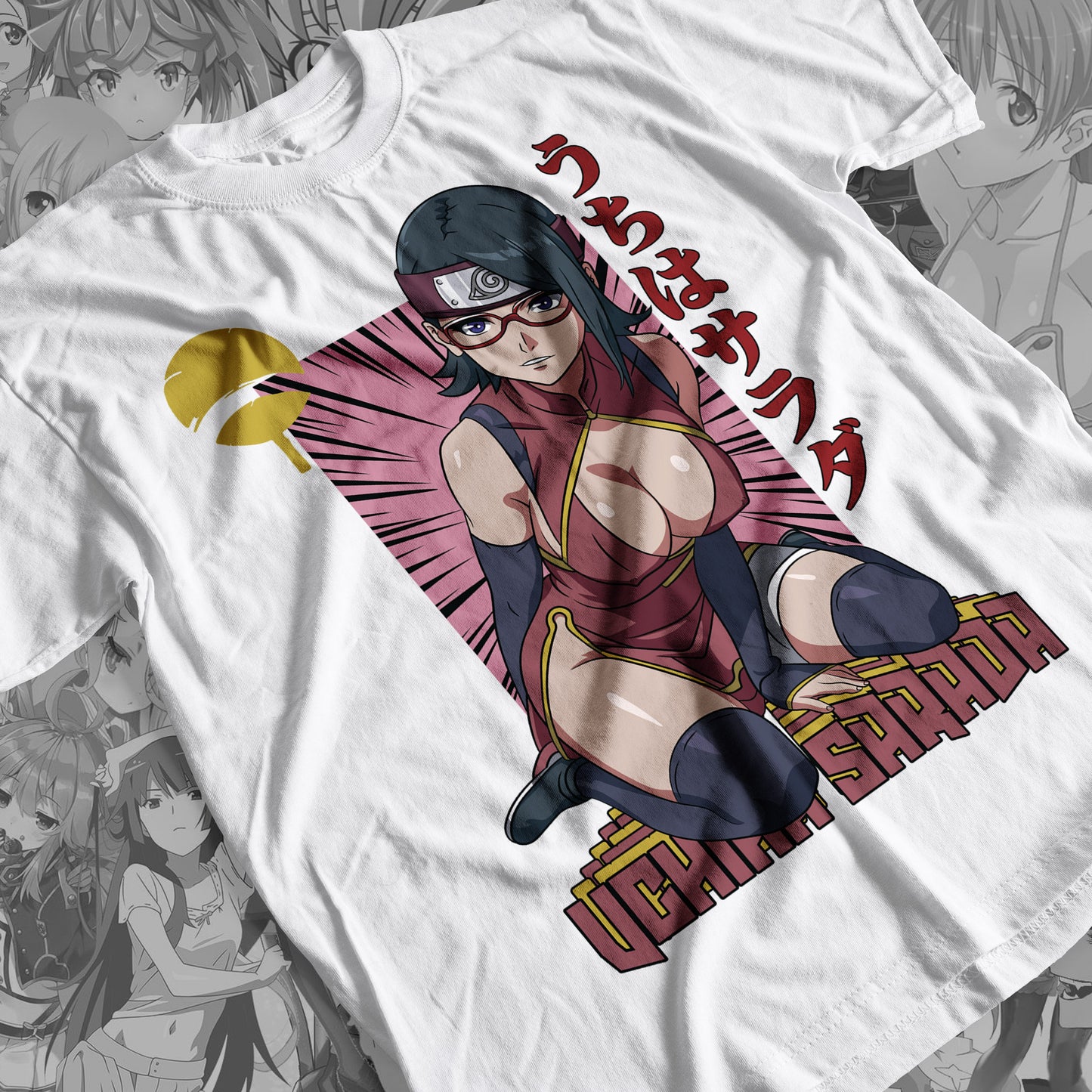 Waifu - Sarada Uchiha Premium Anime Design, High Quality DTF Print, 100% Cotton Shirt