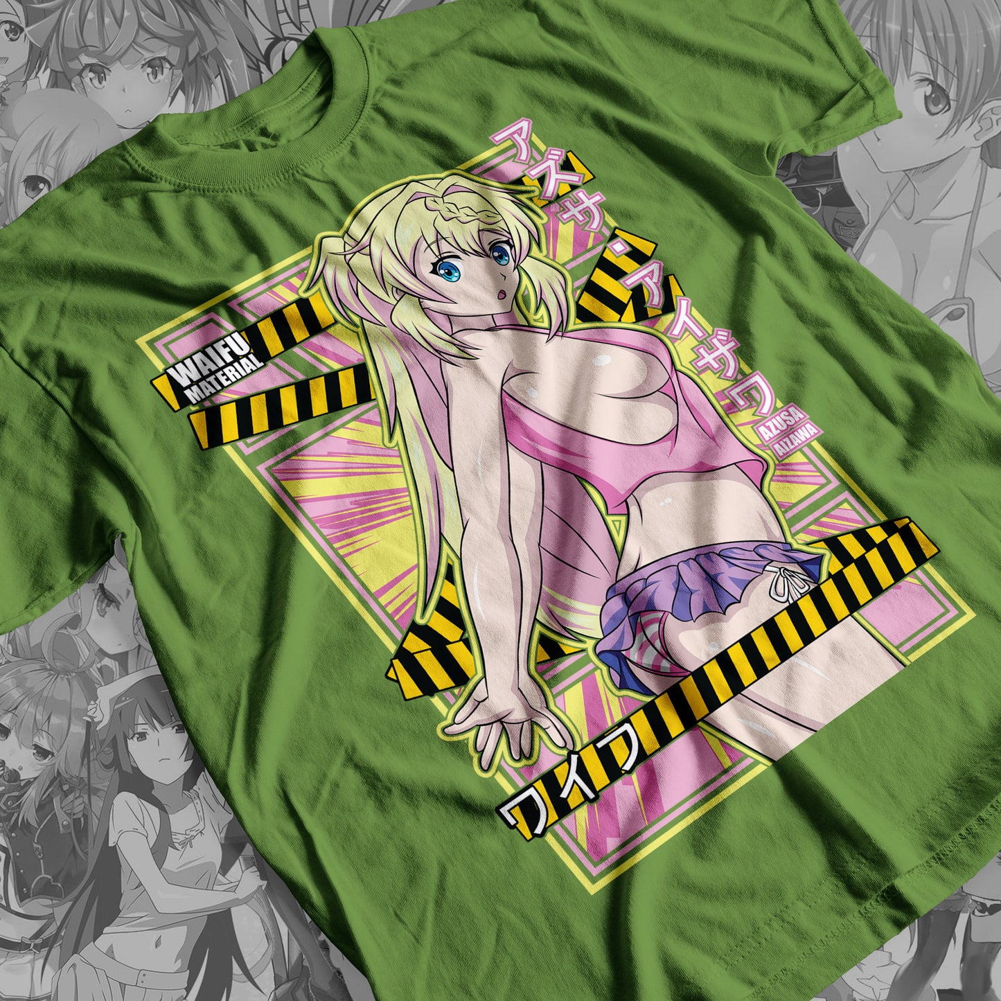 Waifu - Azusa Aizawa Premium Anime Design, High Quality DTF Print, 100% Cotton Shirt