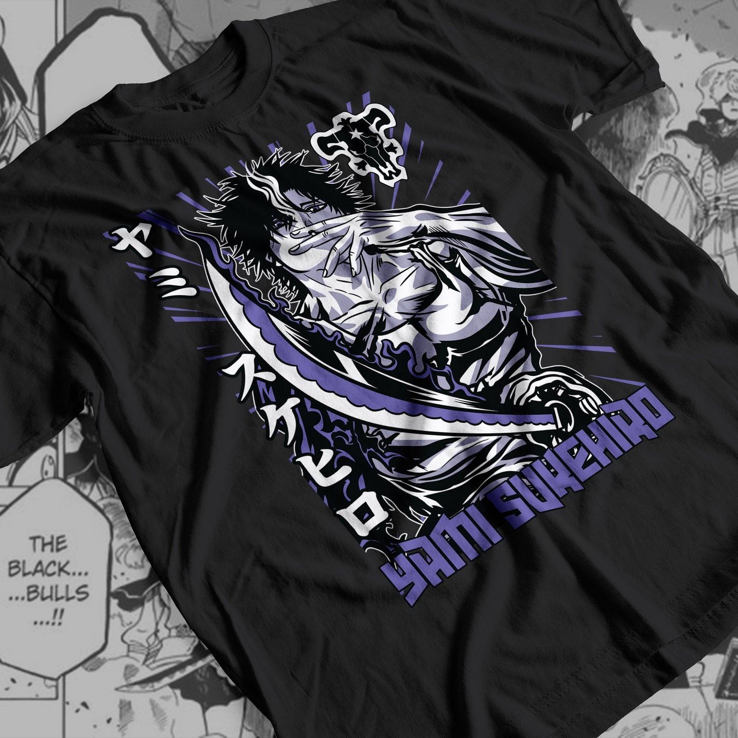 Black Clover Yami 01  Premium Anime Design, High Quality DTF Print, 100% Cotton Shirt