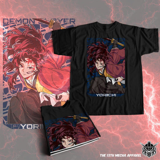 Demon Slayer - Yoriichi Tsugikuni 04 Premium Anime Design, High Quality DTF Print, 100% Cotton Shirt